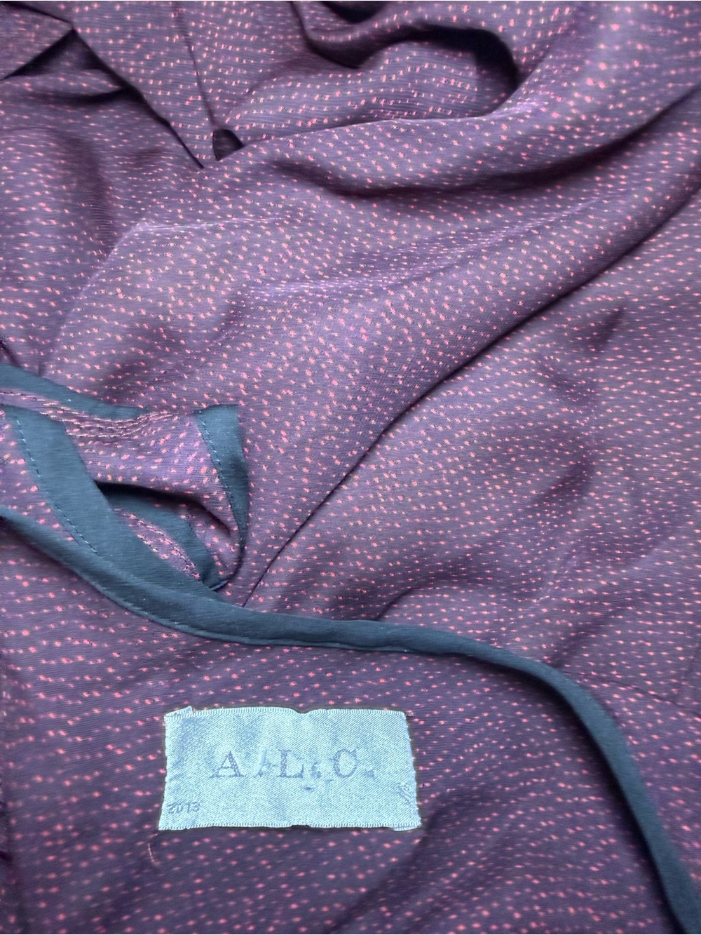 ALC Burgundy Maxi Dress Size Medium Sleeveless Lightweight Wine Plum - Picture 5 of 16